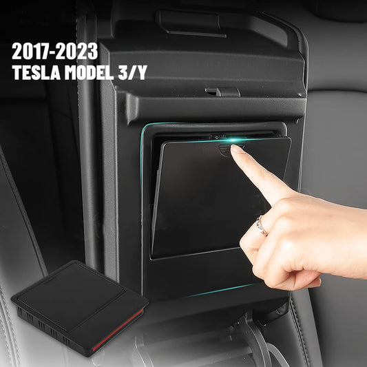 For Tesla Model 3 Y 2017 - 2022 2023 Center Console Organizer Armrest Hidden Storage Box Car Accessory Auto Armrest Holder Box