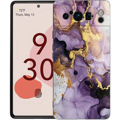 Marble Phone Case For Google pixel 9 8 7 6 Pro 8A 6A 7A 5G Silicone Shockproof Black Cover Fundas