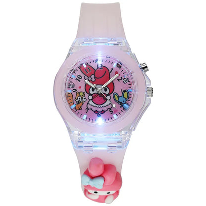 3D Mickey Children Watches Girls Color Light Source Silicone Minnie Kids Watch Ladies Quartz Clock Gifts Relogio Feminino - covers4phones