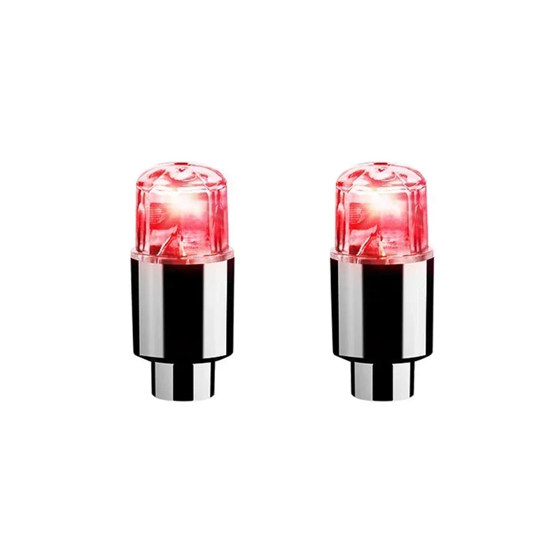 2/4/8Pcs Colorful LED Wheel Lights Car Tire Valve Caps Neon Light Universal Motorcycle Bicycle Valve Cover Auto Accessories