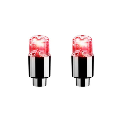 2/4/8Pcs Colorful LED Wheel Lights Car Tire Valve Caps Neon Light Universal Motorcycle Bicycle Valve Cover Auto Accessories