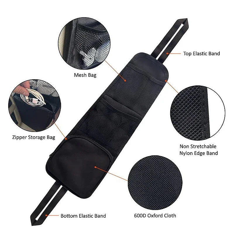Car Seat Organizer Auto Seat Side Storage Hanging Bag Multi-Pocket Drink Holder Mesh Pocket Car Styling Organizer Phone Holder