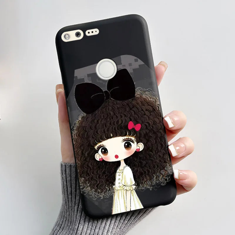 Case For Google Pixel 1 Soft Silicone Black Case For Google Pixel 1XL Elegant Style New Design Pattern Koi Dragon King Casing