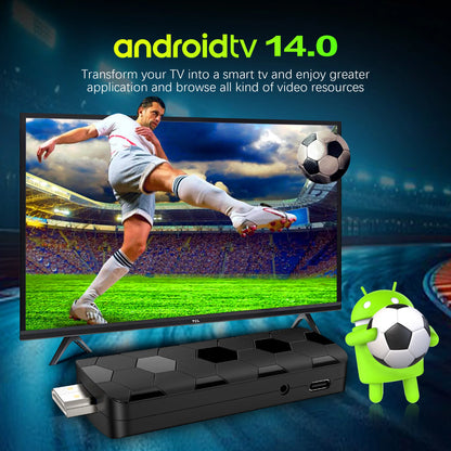 Global Android 14.0 RK3518 Best Selling TV stick Google Voice Remote Wifi 6 BT 5.0 Netflix BT5.0 USB3.0 2GB RAM 16GB ROM TV Box