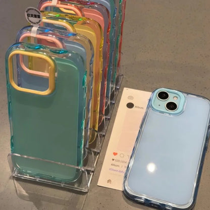 Luxury Jelly Candy Shockproof Case for iPhone 16 15 14 Plus 13 12 11 Pro Max Soft Hit Color Bumper Armor Aesthetic Phone Cover