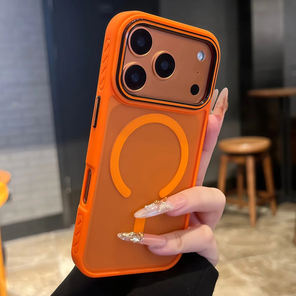 Business Anti-skid Bumper Magsafe Case for iPhone 17 14 15 16 13 Pro Max PC TPU Armor Cover for iPhone 17 Air 15 16 14 Plus