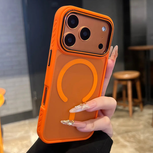 Business Anti-skid Bumper Magsafe Case for iPhone 17 14 15 16 13 Pro Max PC TPU Armor Cover for iPhone 17 Air 15 16 14 Plus