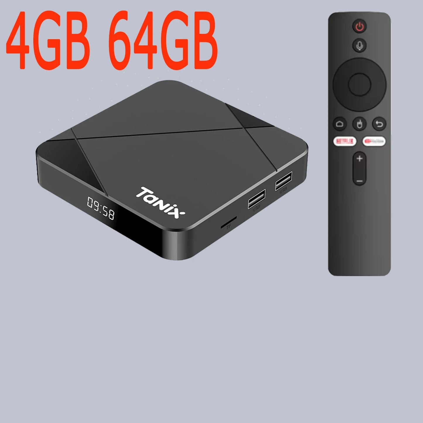 TANIX TX5 Amlogic S905Y5 Android14.0 4K Video LAN Wifi6 BT5.0 Voice Assistant Remote Control Game Media Stick Smart TV Box