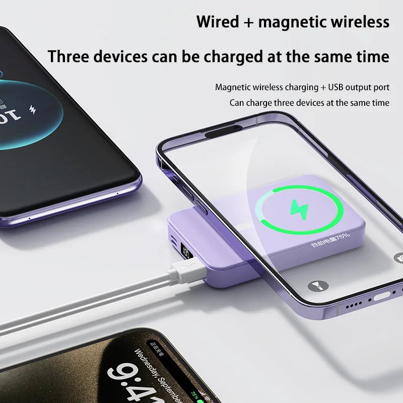 Xiaomi 200000mAh Power Bank 22.5W Magnetic Wireless With USB-C Ports Built-in Stand Fast Charging Power Bank For Iphone Samsung