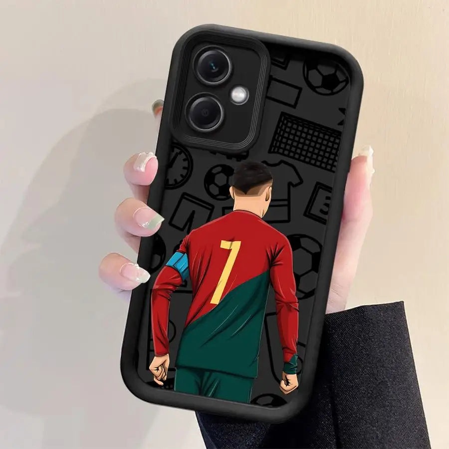 Cartoon Football Number Phone Case for Xiaomi Redmi 12 13C 5G 14C A1 A2 Plus A3 A3X A4 Poco X3 NFC C50 C51 C61 Funda Cover
