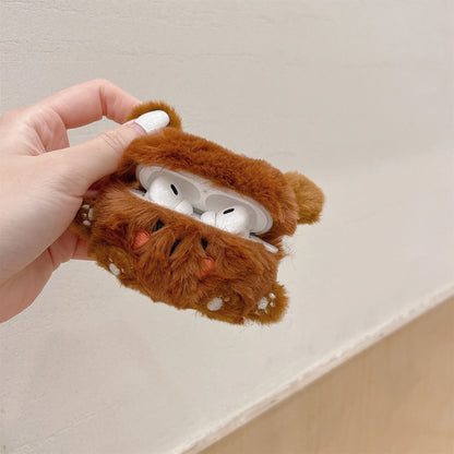 Cute Bear Soft Furry Plush Earphone Case For Apple AirPods 3 Pro 2 Headphones Soft Silicone Funda For air pods 1 2 Headset Cover