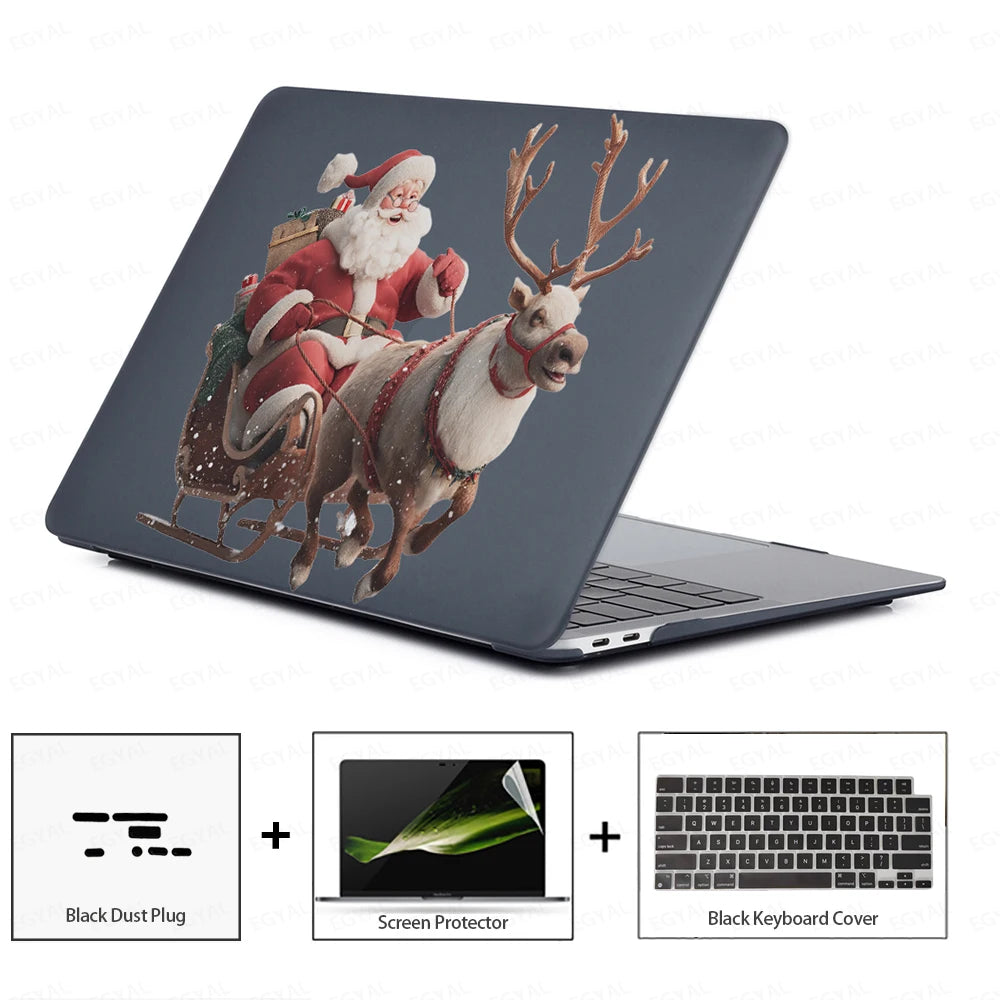 Santa Claus Print Laptop Case for MacBook Pro 14 Case 2025 M5 A3434 screen protector & keyboard cover for MacBook Air 13 M4 15