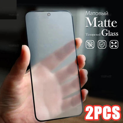 2Pcs Matte Frosted 9H Tempered Glass Film For Google Pixel 8 9 Pro XL 9A 8A 7 7A 6 6A 5A 5G Screen Protector Anti Fingerprint