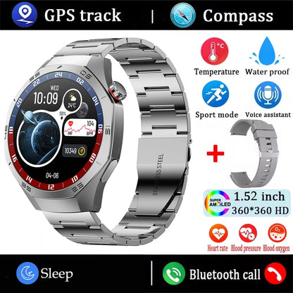 2025 New For Huawei GT5 Pro Smart Watch Men AMOLED Screen GPS Motion trajectory Heart Rate Bluetooth Calls SmartWatch Waterproof