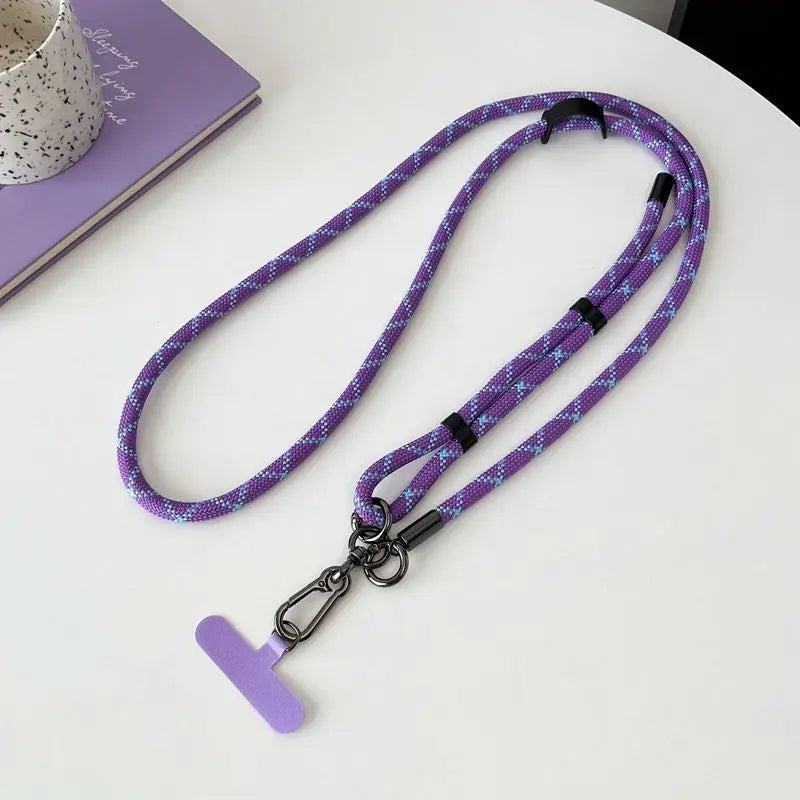 150CM Length Phone Lanyard Adjustable Detachable Neck Cord Outdoor Universal Crossbody Strap Card Clip for Mobile Phone Case