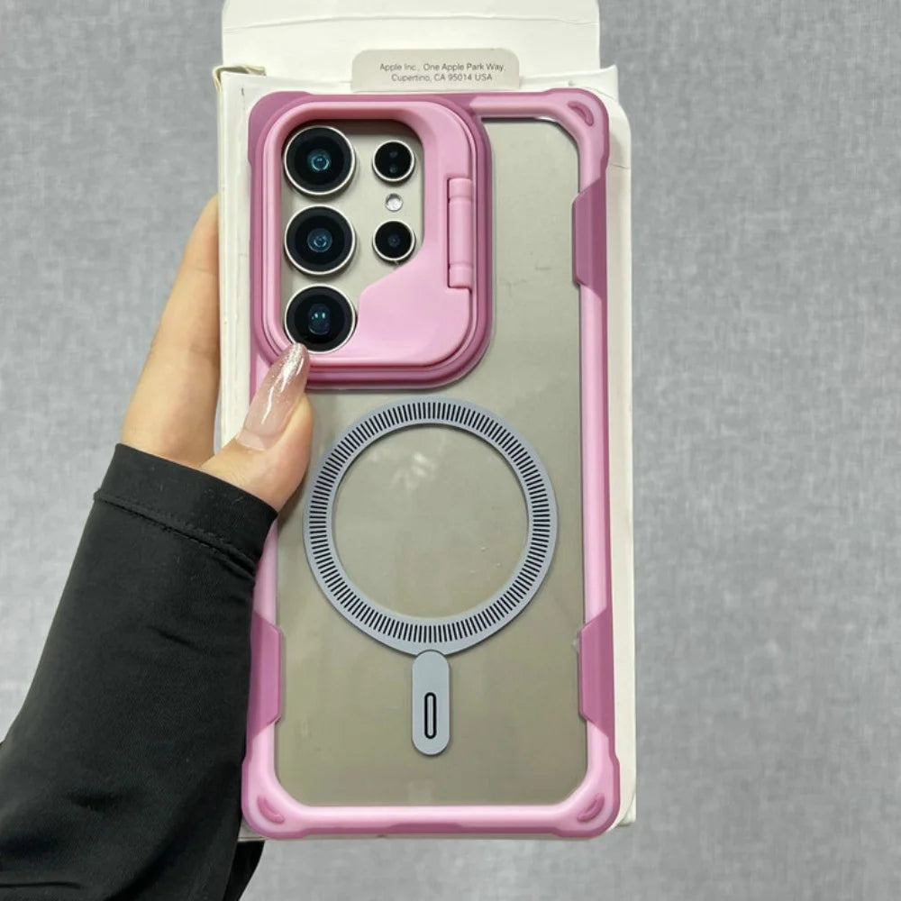 Shockproof Armor Military For Magsafe Case for Samsung Galaxy S25 S24 Ultra Plus S25Edge Wireless Charging Hard Defender Cover