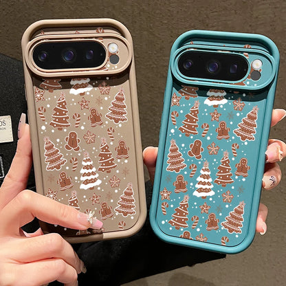 Gingerbread Christmas Case For Google Pixel 9 Pro XL Shockproof Bumper TPU Silicone Soft Cover Fundas For Pixel 8 7 Pro 8A 7A