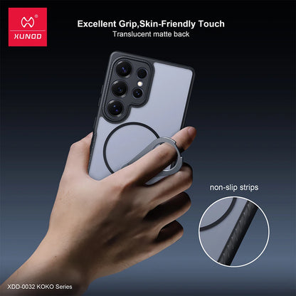 Xundd For Samsung Galaxy S25 24 23 Ultra Case with Adjustable Kickstand Magnetic Case,Anti-Slip Anti-fingerprint Matte Cover