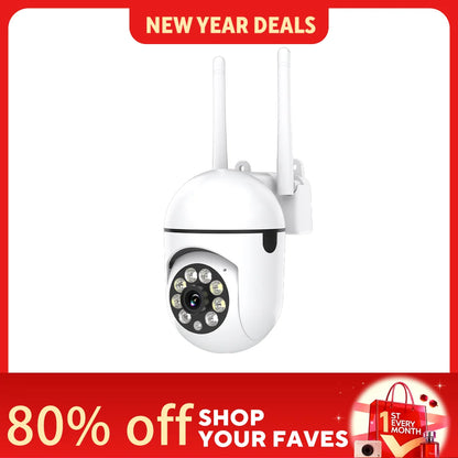 Ease Life APP Wireless 1080P HD Indoor/Outdoor WiFi Security Camera, Color Night Vision, 2-Way Audio, 360° Black Y108