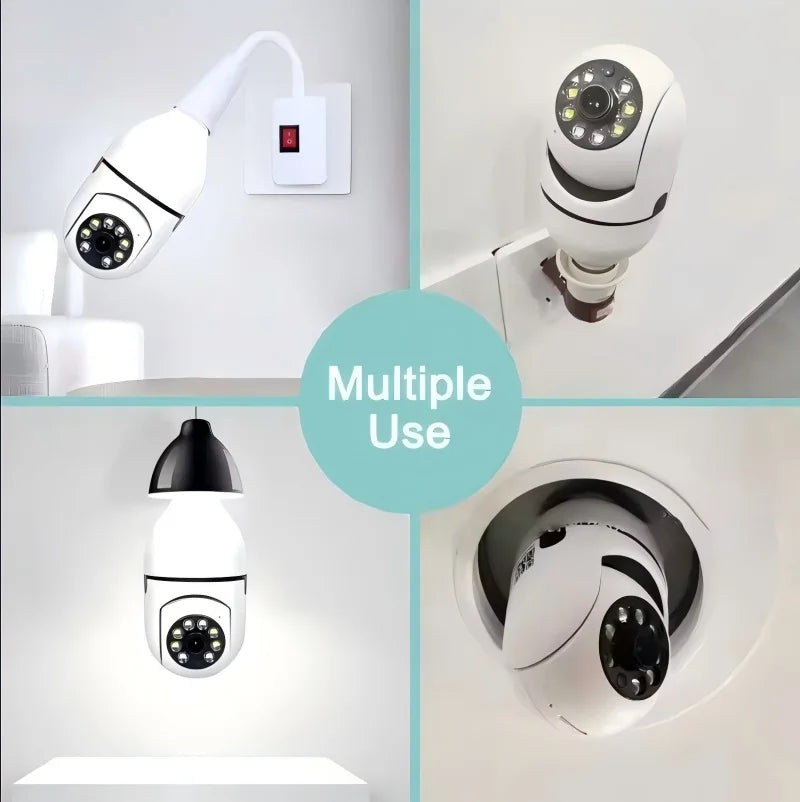 Bulb E27 Surveillance Camera Full Color Night Vision Automatic Human Tracking Zoom Indoor Security Monitor Wifi Mini IP Camera