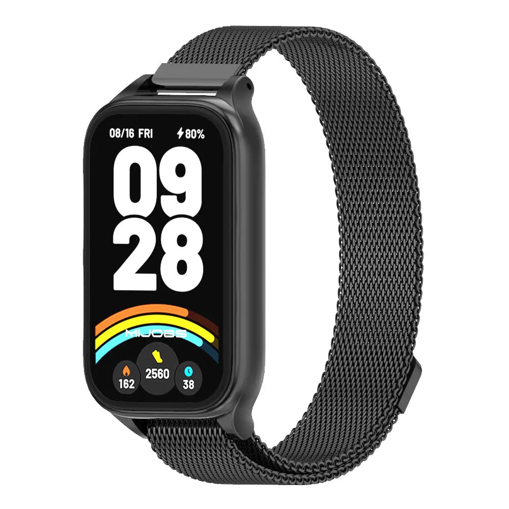 For Xiaomi Smart Band 9 Active Strap Smart Bracelet Mi Band 9 Active Strap Metal Stainless Steel Replacement Wrist Watchband