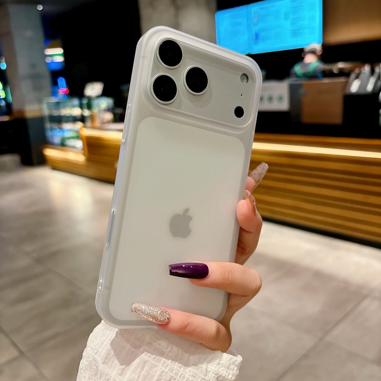 Ultra Thin Translucent Matte Shockproof Armor Phone Case For iPhone 17 17Pro 17Pro Max Frosted Protection PC Hard Cover Funda