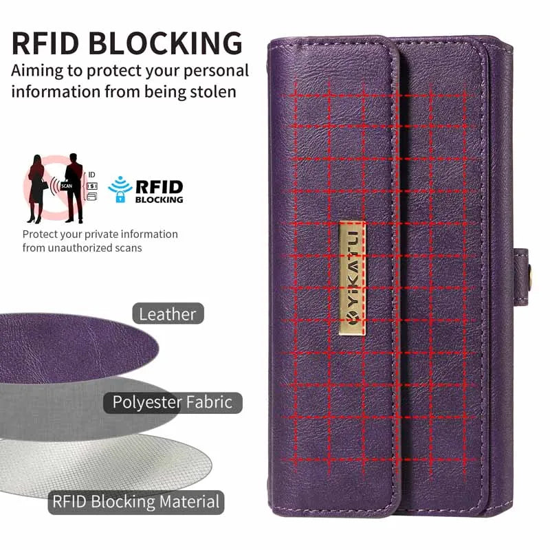 Leather Case For Google Pixel 7 8 9 10 Pro XL 6A 7A 8A 9A Pixel9 Phone Cover Multi Organ Card Slots Zipper Flip Wallet Coque