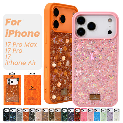 For IPhone 17 Pro Max/IPhone Air/17 Pro/17 Crystal Phone Case 3D Trinket Diamond Rhinestone Inlaid Fashion Glitter Back Cover