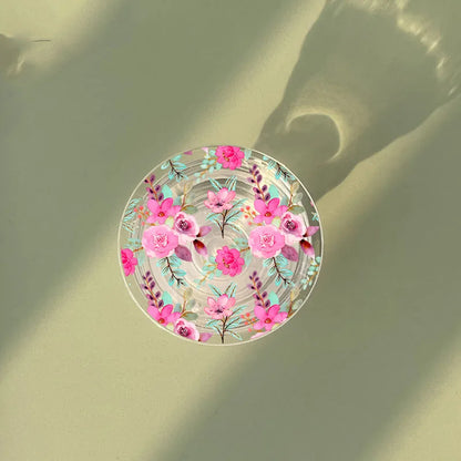 Luxury Wide Beautiful White Daisy Flower Phone Stand Holder Griptok for IPhone 15 Samsung Huawei Xiaomi INS Korean Clear Bracket