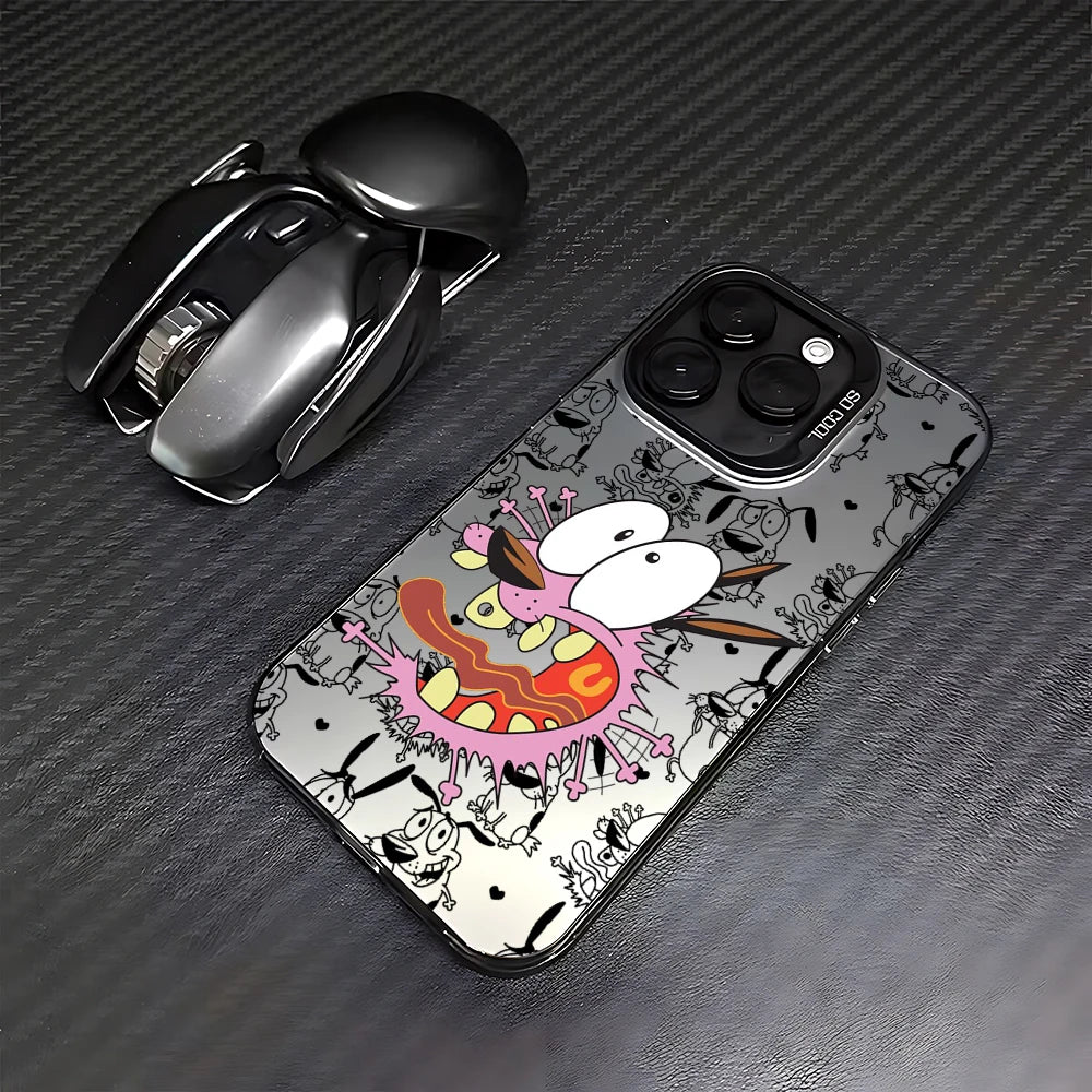 CARTOON COURAGEOUS c-cowardlys Dog Case for Samsung Galaxy S25 S24 S23 S22 S21 S20 Note20 Ultra Plus M31 4G 5G Matte Shockproof
