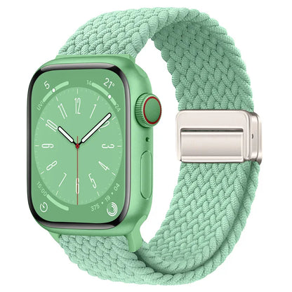 Braided Strap For Apple Watch Band 44mm 40mm 45mm 49mm 41mm 38 buckle Bracelet iWatch Series se 7 3 6 8 9 Ultra 2 Magnetic Band