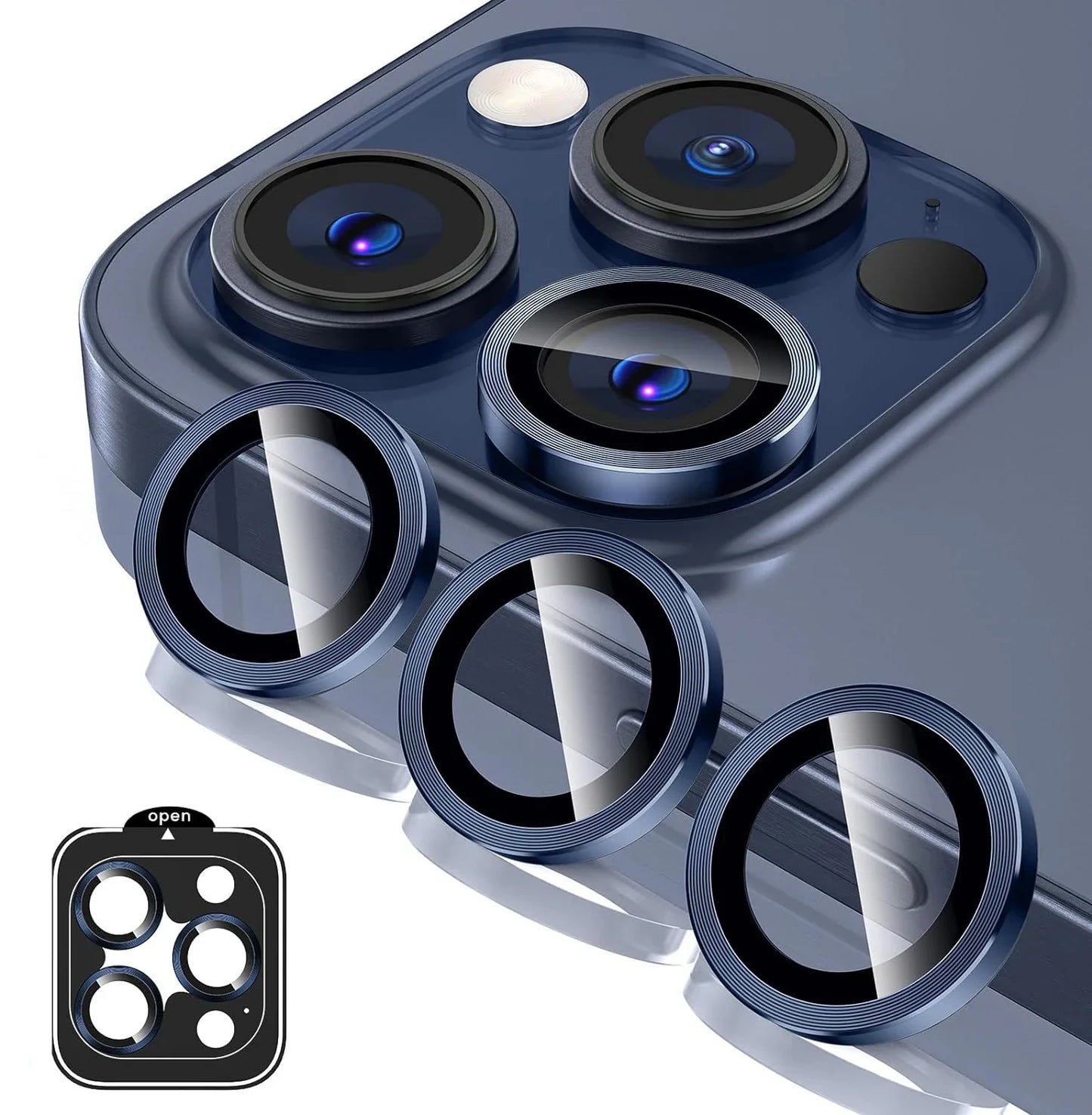 2-3Pcs Metal Tempered Glass Camera Lens Protector Cover For IPhone 15 16Pro Max 15 16 Plus Protection Phone Accessories