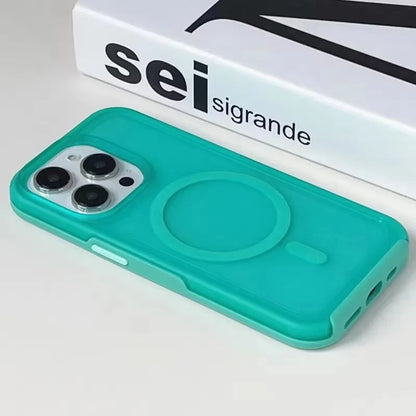 Neon Candy Color Translucent Shockproof Phone Case For iPhone 16 12 13 14 15 Pro Max For Magsafe Wireless Charging Frosted Cover