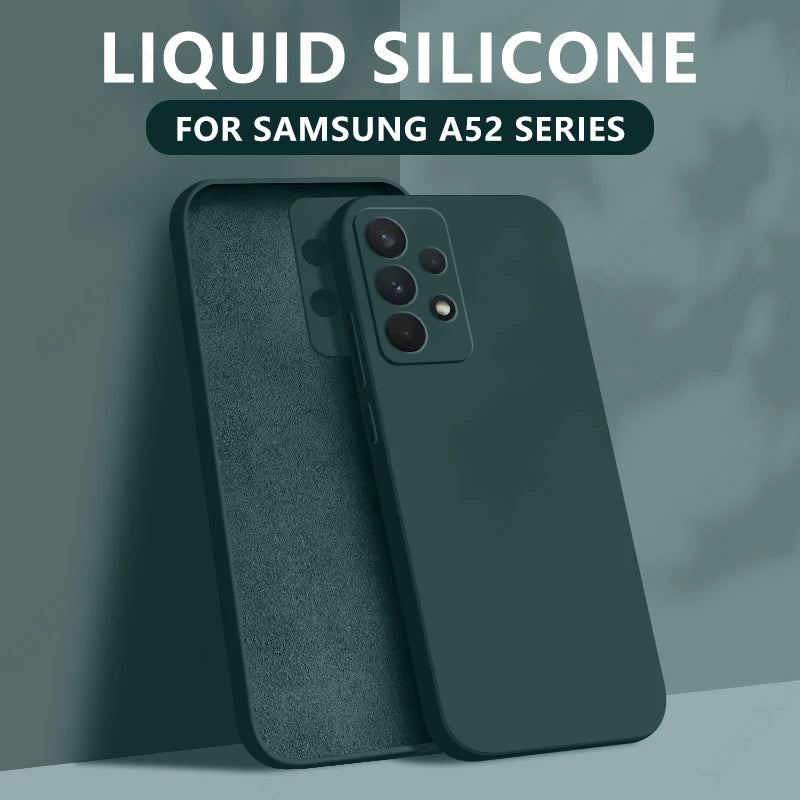 Liquid Silicone Case For Samsung Galaxy S25 Edge S25 S24 S23 S22 Ultra Plus S24 FE A56 A54 A53 A55 A16 Camera Protect Soft Cover