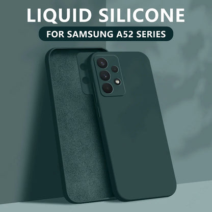Liquid Silicone Case For Samsung Galaxy S25 Edge S25 S24 S23 S22 Ultra Plus S24 FE A56 A54 A53 A55 A16 Camera Protect Soft Cover