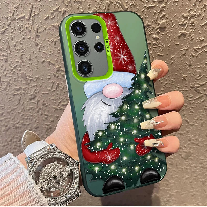 Christmas Tree Santa Claus Case for Samsung Galaxy S25 S24 S23 S22 Ultra S21 Plus S20 FE A73 A72 A71 A56 A55 A54 A53 A52 Cover