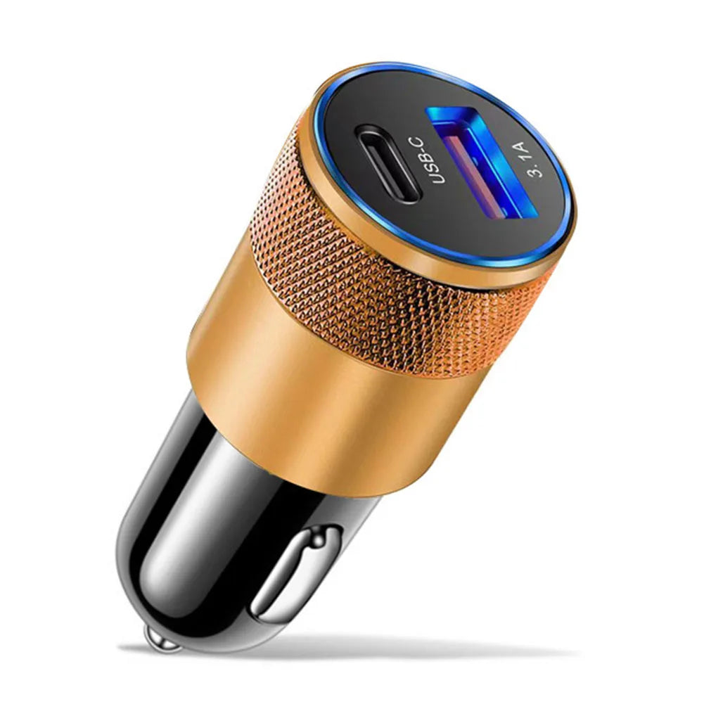 66W USB Car Charger Quick Charge 3.0 Type C Fast Charging Phone Adapter Car Adapter Socket Cigarettes Lighters