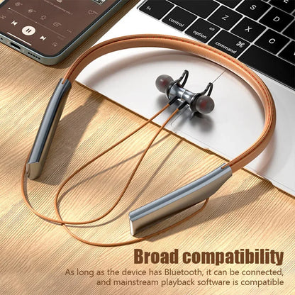 Wireless Headphones Magnetic Sport Neckband Neck-hanging TWS Earbuds Wireless Blutooth Headset with Mic