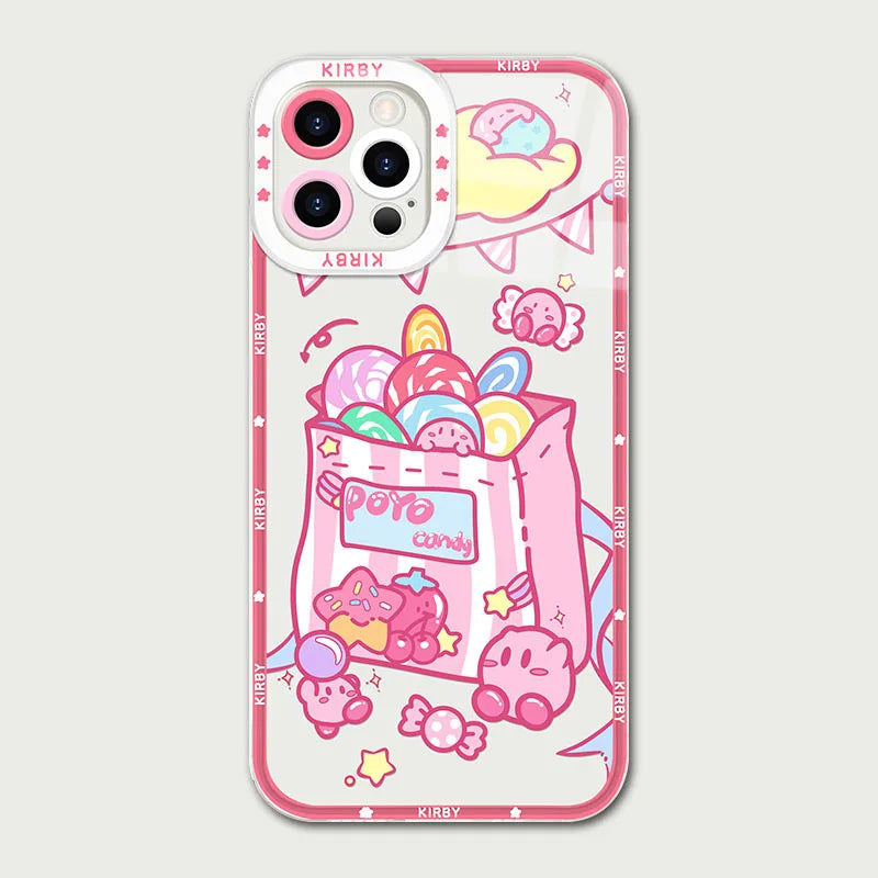 Stars K-Kirby Clear Phone Case For Samsung Galaxy S24 S23 S22 Ultra S21 S20 FE Note 20 10 Plus A15 A25 A35 A55 Silicone Cover