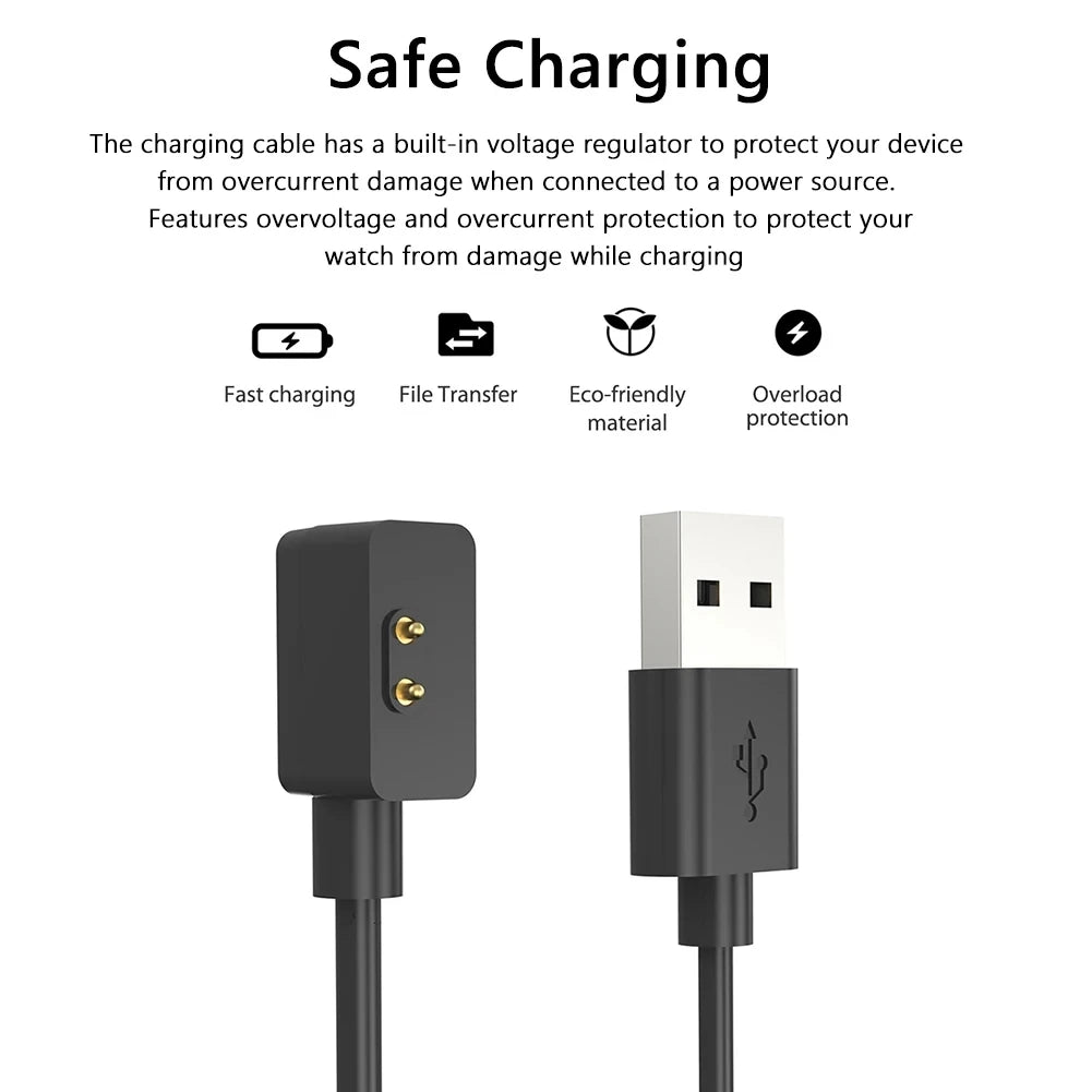 Magnetic Charger for Xiaomi Smart Band 8, 9 8pro, 9 8 Active / Redmi Watch 5 3 Active Watch4 Band 2 Universal USB Charging Cable
