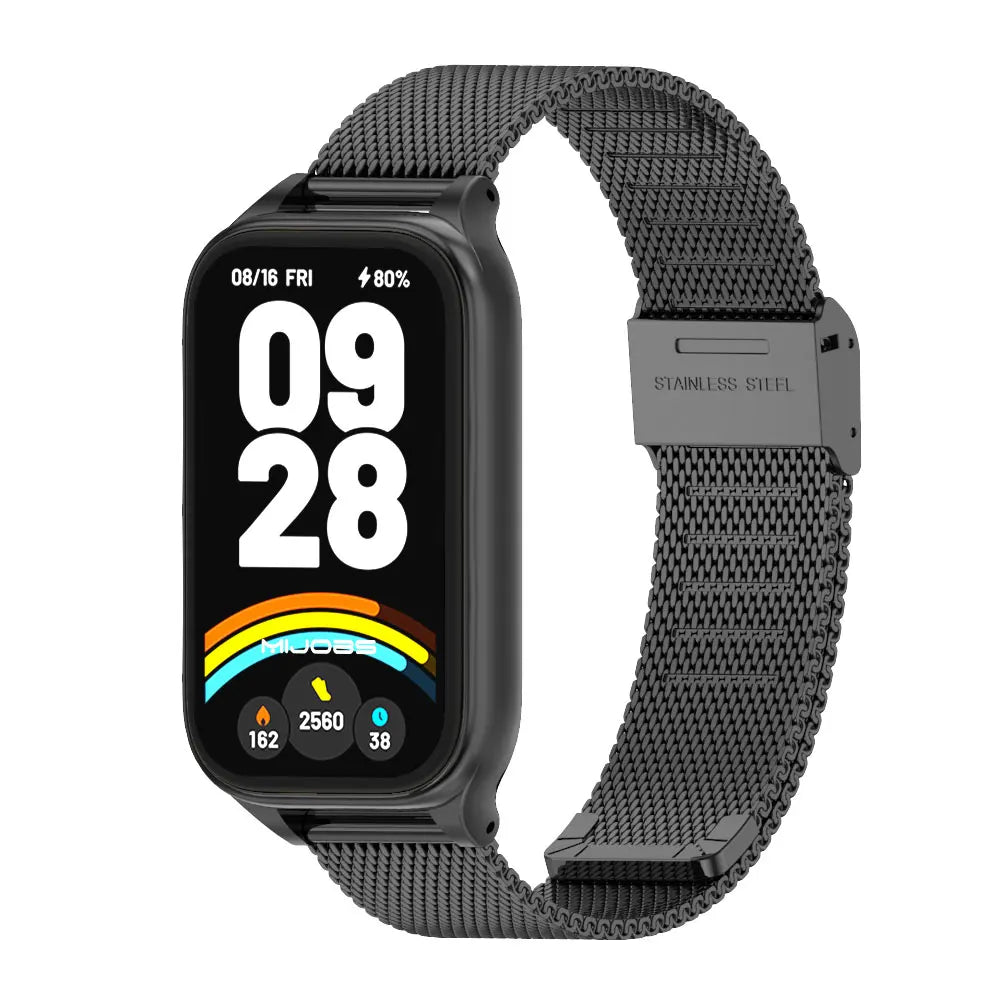For Xiaomi Smart Band 9 Active Strap Smart Bracelet Mi Band 9 Active Strap Metal Stainless Steel Replacement Wrist Watchband