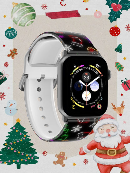 Winter Christmas Series For Apple Watch Band 45mm 44mm 40mm 41 42-38mm Bracelet iwatch Series 8 7 SE 3-6 9 10 11 Ultra 3 49mm