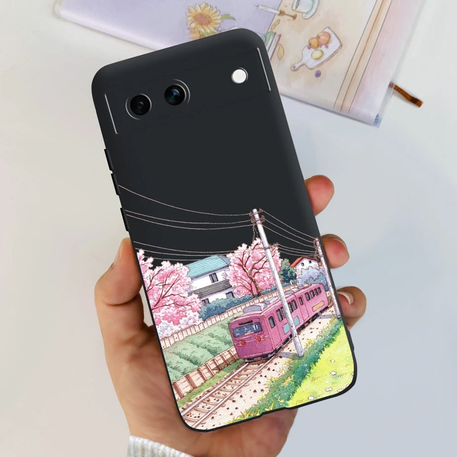 For Google Pixel 8A Case Stylish Painted Cover Soft TPU Shockproof Phone Case For Google Pixel 8 Pro Pixel8A Fundas Coque Bumper