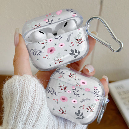 Cute Cherry Bow Pattern Earphone Case For AirPods 1/2/3/4 Transparent Protective Case For Airpods Pro3/Pro2/Pro Headphone Cover