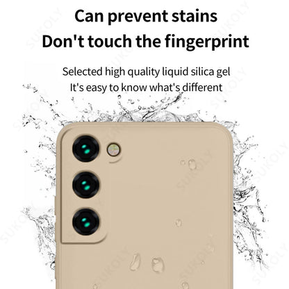 Case For Samsung Galaxy S24 S23 S22 S25 Ultra S24 FE A56 A55 A53 A52 A54 A16 A35 5G Shockproof Liquid Silicone Phone Cover Coque