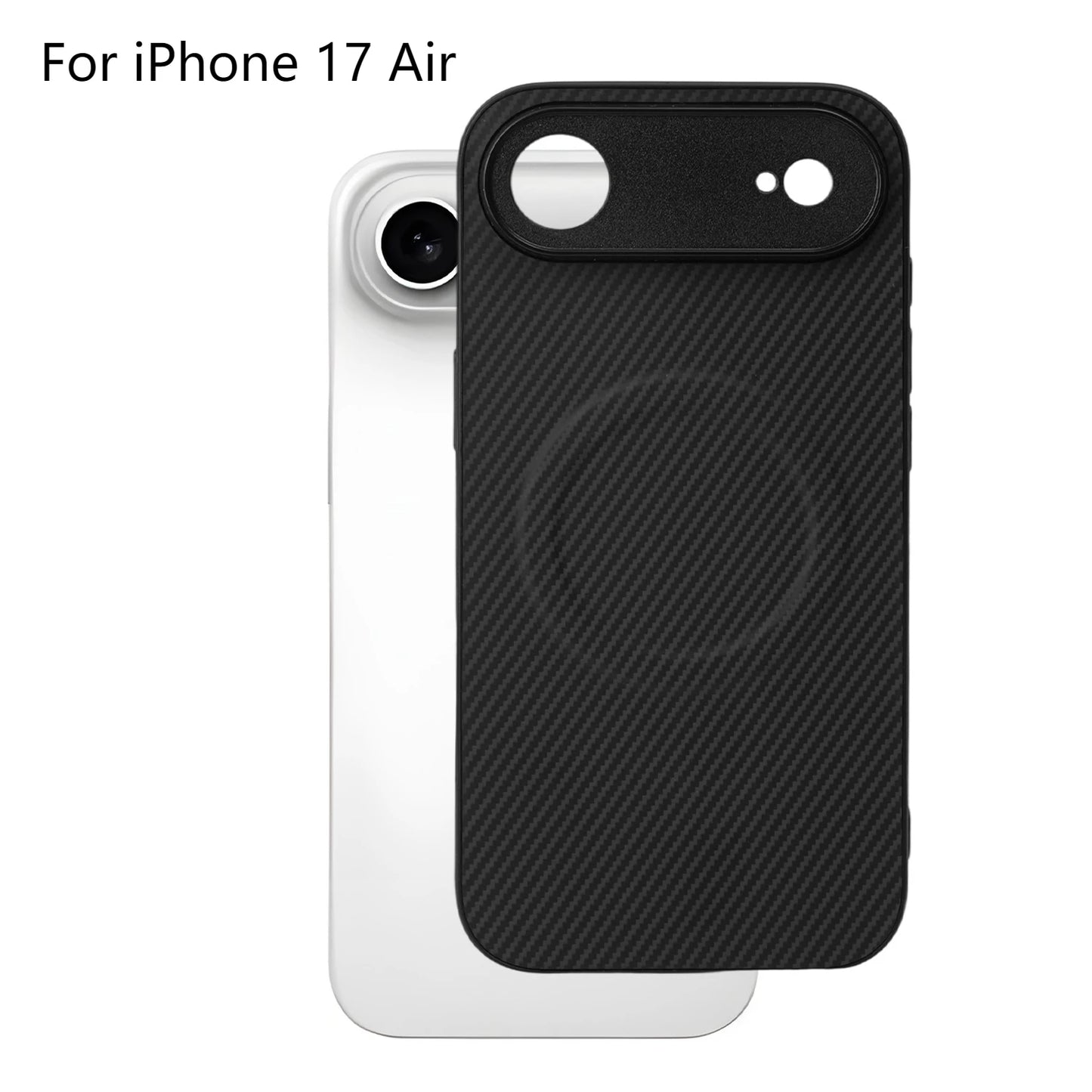 Carbon Fiber for IPhone 17 Pro Case Strong Magnetic Phone Case Slim Thin Smooth TPU Bumper for IPhone 17/17 Pro/17 Air/17 ProMax