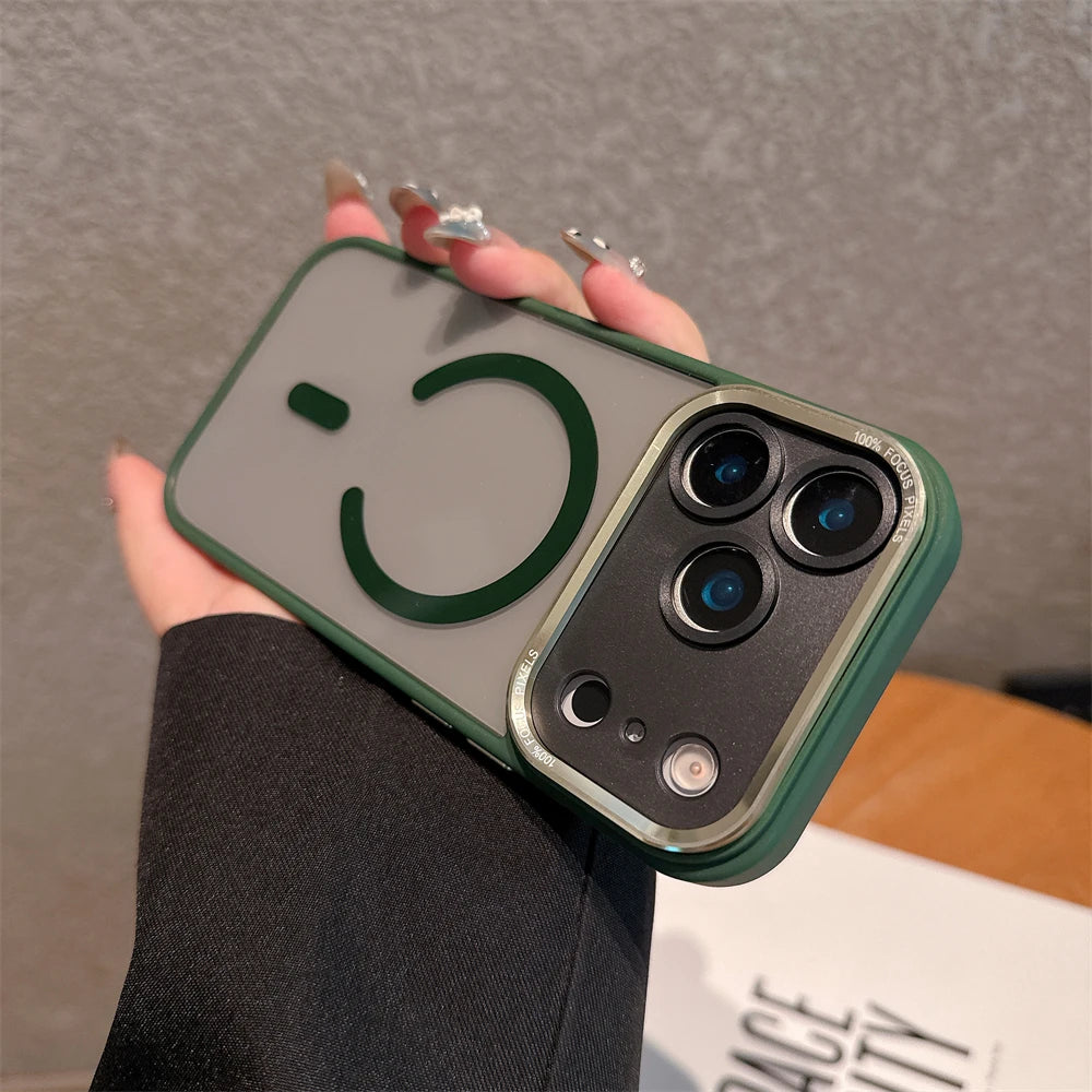 Crystal Clear Acrylic Magnetic Case for iPhone 17 Air 17 Pro Max for Magsafe Wireless Charging Shockproof Camera Bumper Cover