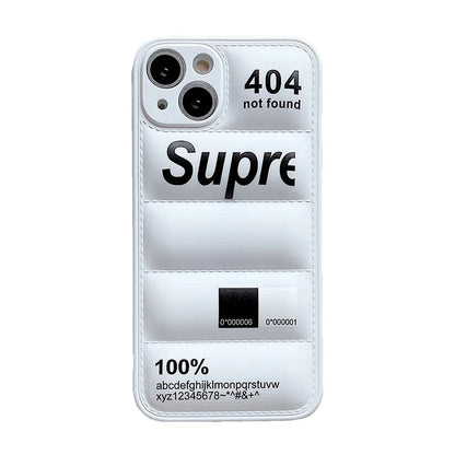 Fashion Down Jacket Puffer Case for iPhone 17 Pro Max 16 15 14 Plus 13 12 11 XR Original Lovely Silicone i Phone Cover Etui