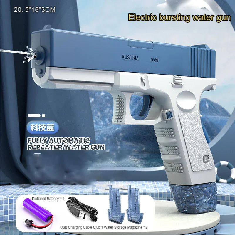 2024 Summer New Electric Water Gun for Adults & Kids Shark Automatic Squirt Guns Toys High Pressure Water Guns Outdoor Toys Gift