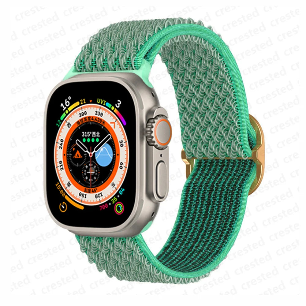 Scrunchie Strap for Apple watch band 45mm 44mm 40mm 41mm 42mm 46mm 49mm Elastic Nylon bracelet iWatch 11 10 9 8 7 6 se Ultra 3/2